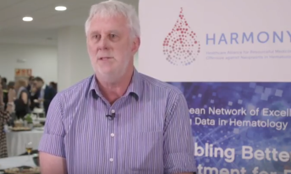 Ken Mills of Queens University Belfast, HARMONY Associated Member, explaining how big data can help in blood cancer research